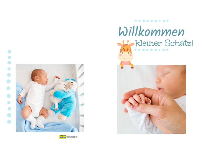 Baby Blau mit Tieren