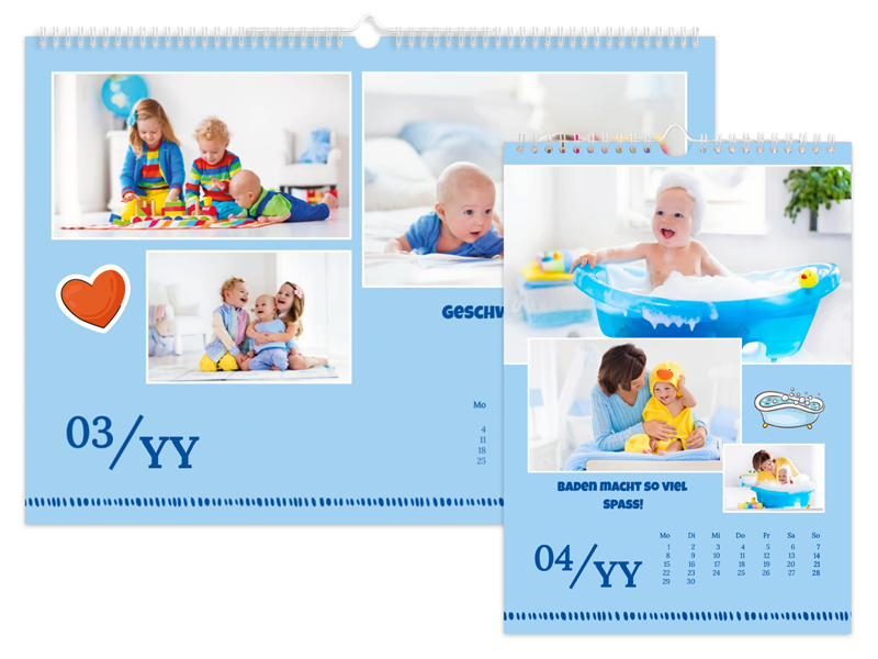 Babykalender Blau