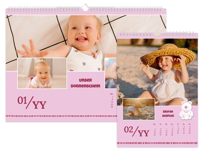 Babykalender Rosa