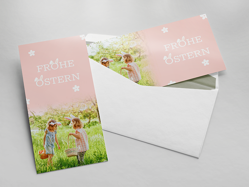 Frohe Ostern Hasenohren rosa
